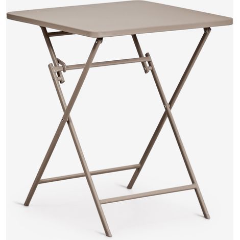 Table de cuisine carrée 60x60 cm pliante en acier Tamarit SKLUM Moka Brown (1/5)