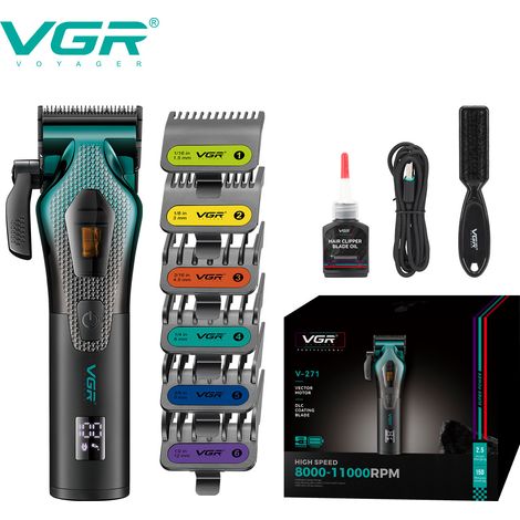 Tondeuse à cheveux électrique avec affichage numérique, buse à huile haute vitesse et conception rechargeable. (1/4)
