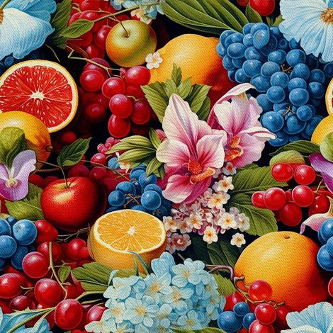 Tela decorativa para exteriores Oxford - Motivo frutal  DX6761 (1/5)