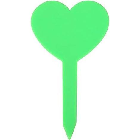 100Pcs Couleurs Label De Jardinage en Forme De Coeur De Matériel De PVC De Label De Plante Résistant à l'eau Durable(Vert) (1/5)