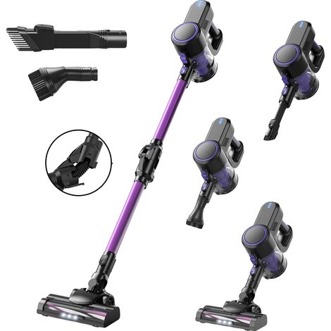 Aspirateur sans fil, lumières LED, filtre HEPA lavable, VIOLET, 220V-240V Prise EU Type C-a (1/2)