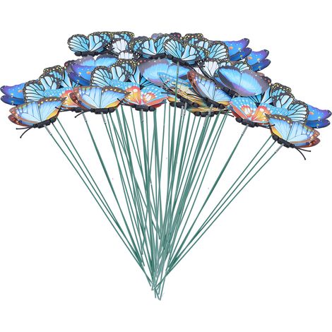 50 pièces de papillons décoratifs pour jardin, décoration extérieure de pots de fleurs et cour (1/5)