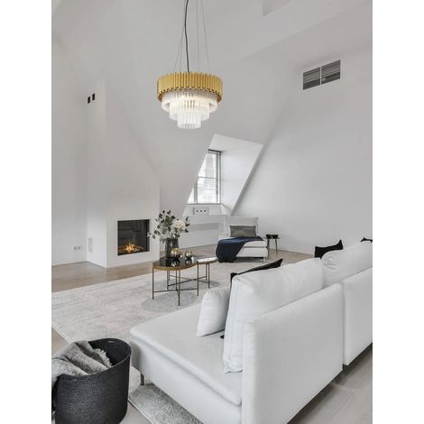 [NEUWERTIG] B-Ware Nova Luce Pendelleuchte Hängeleuchte Magnolia Gold Kronleuchter Dimmbar E14 Led