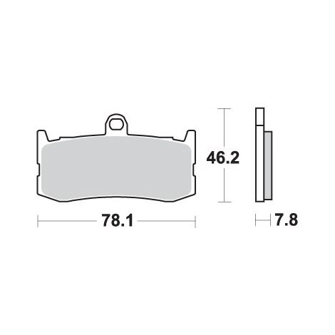 Plaquettes de frein SBS KH491 Racing Dual Carbon Triumph Daytona Triple 675 '09-'18 Noir Avant