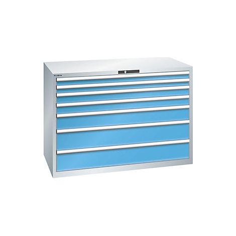 Cajonera con 7 cajones  A x P x H 1431 x 725 x 1000 mm  gris