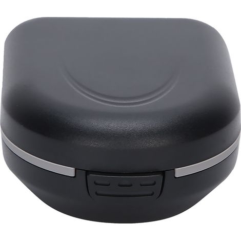 Étui imperméable pour appareil auditif contour d'oreille, boîte de rangement portable et résistante aux chutes, couleur noire (1/5)