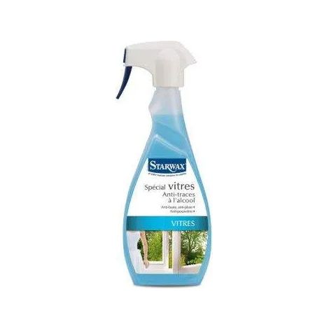 Starwax – Nettoyant vitre avec alcool 500ml – Anti-buée et anti-pourssière – Nettoie sans traces – Parfum frais