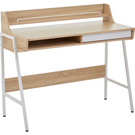 Premier Housewares Bradbury Natural Oak Veneer Desk (1/5)