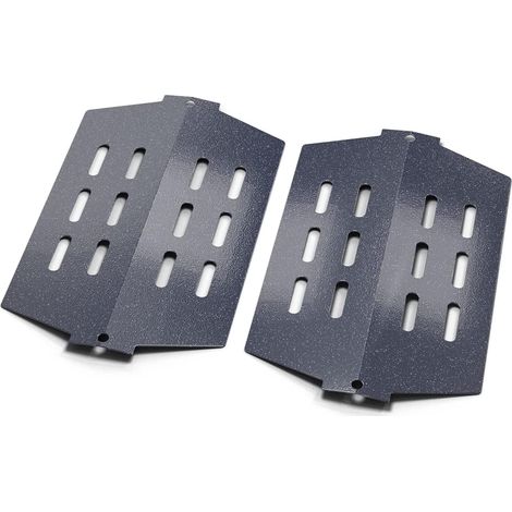 34CM Flavorizer Barres Accessoire 7622 pour Weber Genesis séries 300, E310 E320 E330 S310 S320 S330 avec Bouton Avant, Plaque Chauffante pièce de Rechange, Acier Porcelain