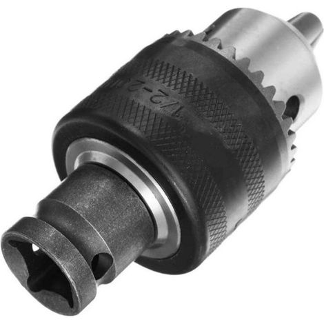 Mandrin De Perceuse - 3/8 Pouces - Adaptateur Douille Carrée 1/2 Pouces - Pour Forets 1 16 Pouces À 3 8 Pouces - 1 5 À 10 Mm - Lot De 6 (1/5)