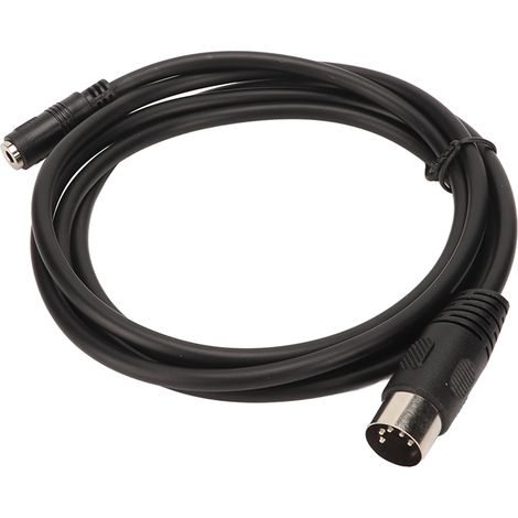 Câble d'extension professionnel 5 broches DIN mâle vers jack 3,5 mm pour lecteur CD, magnétoscope, DVD et platine vinyle (1,5 m). Longueur : 1,5 m. (1/5)