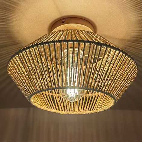 Plafonnier artisanal,style rétro,éclairage d'ambiance,idéal pour le salon et la chambre,douille E27,ampoule non incluse. (1/5)