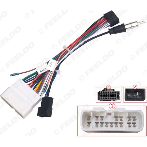 Compatible with Isuzu D-MAX 20-25 power cable and 16-pin conversion cable for large screen Android navigation system. (1/5)