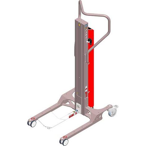 Chariot porte bobine semi électrique - Hauteur 900mm - Capacité 60kg - Eperon et plateau rotatif pour bobine et feuillard - 8091000034