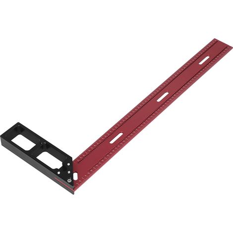 Präziser Winkelmaßstab aus Aluminiumlegierung für Holzbearbeitung, Messen, Markieren und Anreißen, 42 cm (1/5)