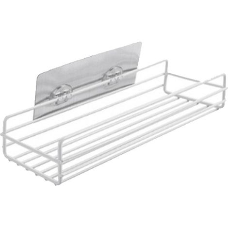 Étagère de douche murale simple, sans perçage, panier suspendu pour WC, support de lavabo, étagère en fer blanc pour salle de bain (1/5)