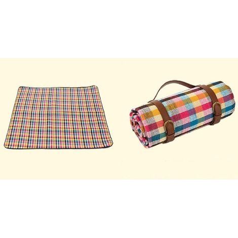 Couverture de Pique-nique Portable Imperméable 150 x 200 cm,Tapis Sable de Plage,Tapis de Plage Léger Tapis de Picnic Lavable pour Camping, Plage, Jardin, Parc, BBQ, Randonnée, Coloré1 (1/4)