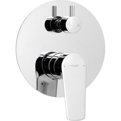 LOTTA Mitigeur monocommande de douche à encastrer, 2 voies, chromé (1/2)