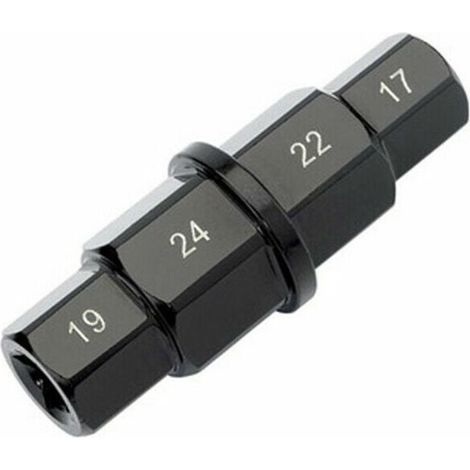 RHG Manchon de retrait d'axe de roue avant de moto 17 19 22 24mm accessoire hexagonal d'axe de moyeu noir
