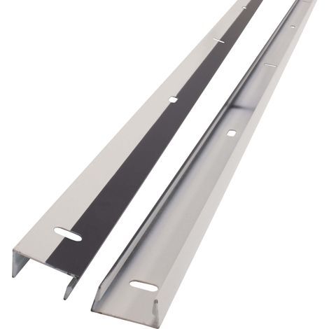 PROTEKTOR Grundprofil Aluminium Drainage Sockel 250cm, Weiß / Schwarz - 1 Stück