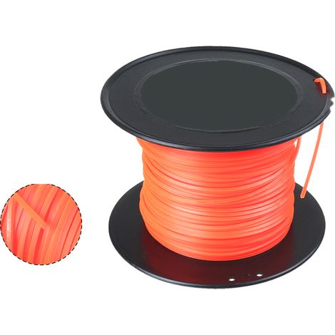 FILO PER DECESPUGLIATORE QUADRO 4 MM 100 MT BOBINA TAGLIAERBA CAVO MATASSA 014