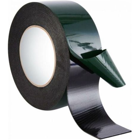 10m x 50mm Doppelseitiges Schaumband Wasserdichtes Schwammklebeband, Schwarz MUMU
