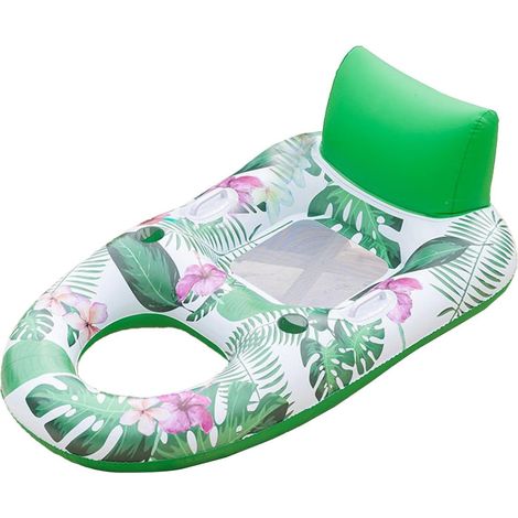 Matelas flottant gonflable pour piscine Bain de soleil flottant idéal pour les vacances, les voyages, les parcs d'attractions, les lacs, les fêtes dans le jardin et la baignade (1/5)