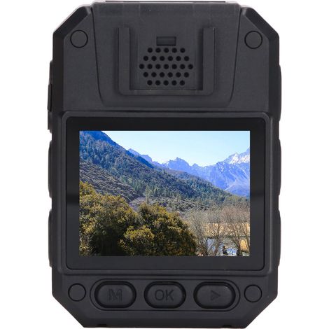 Mini caméra corporelle portable avec vision nocturne infrarouge et écran de 2 pouces, idéale pour les forces de l'ordre routières. (1/5)