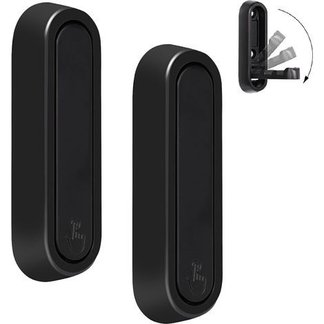 Klappbare Wandhaken, 2 schwarze klappbare Kleiderhaken, stabile klappbare Handtuchhaken fürs Badezimmer, Bademantelhaken, Wandhalterung zum Aufhängen von Mänteln, Handtüchern, Kleidung, Hüten, Taschen