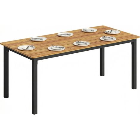 Table de jardin rectangulaire pour 6 à 8 personnes, dimensions 180 x 86 cm (1/5)