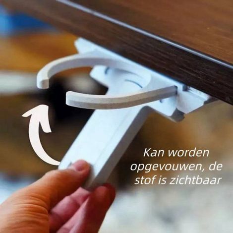 Porte-Gobelet - Support Rétractable Sous Table - Pliable - ABS Blanc - 1 Pièce (1/5)