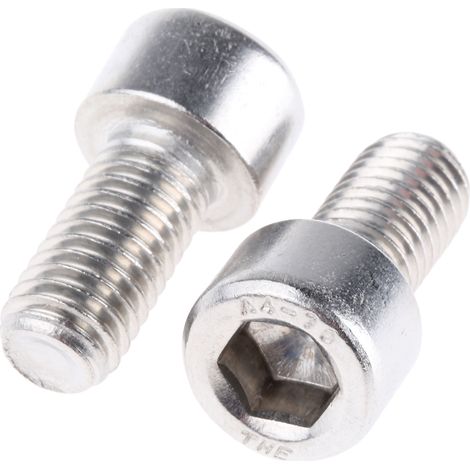Vis à six pans creux, M10 x 20mm, en Acier Inoxydable ( Prix pour Sachet de 25 )