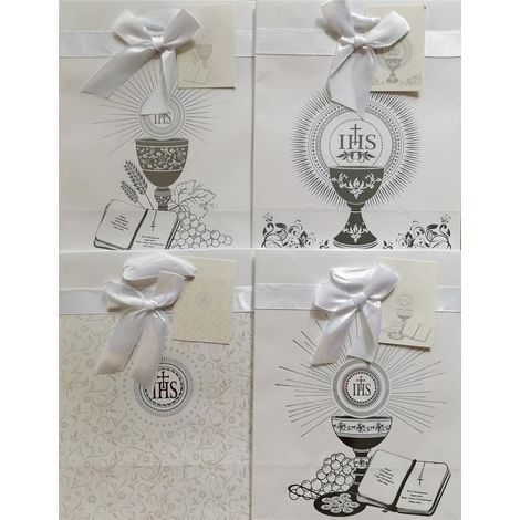 Bolsa decorativa con lazo para comunión PL-2K pequeña