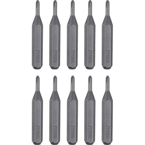 10pcs PH000 Embout de Tournevis Cruciforme 5/32" Tige Hexagonale 28mm Longueur Acier S2 Magnétique Tête Phillips pour Tournevis Manuels Électriques Réparation de Précision (1/5)