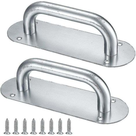 2 Stk Schiebetr Griff, Schiebe Trgriff Mit Platte Edelstahl, Pull Push Trgriffe, Torgriff, Schrankgriffe, Trgriff Schiebetr, Scheunentor-griff, Trgrif