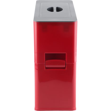Bac à riz japonais en plastique avec couvercle, boîte de rangement pour riz, petit modèle rouge 6271, pour usage domestique (1/4)