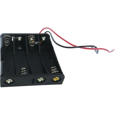 Porte-pile 4 x RS PRO AAA, raccordement Fils ( Prix pour 1 ) (1/2)