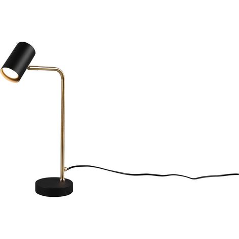 Lampe de bureau moderne laiton noir orientable 1x GU10 5W VANTOS Trio (1/4)