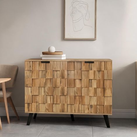 Buffet coloris bois en panneau de particules 160,5 x 35,5 x 78 cm (1/5)