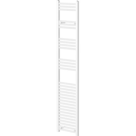 Pizarro White 1800mm x 400mm Straight Heated Towel Rail (1/5)