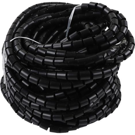 Couvercle de manchon de protection de fil, résistant à l'usure, Tube d'enroulement acide et alcalin, câble noir Dia 32mm 30m