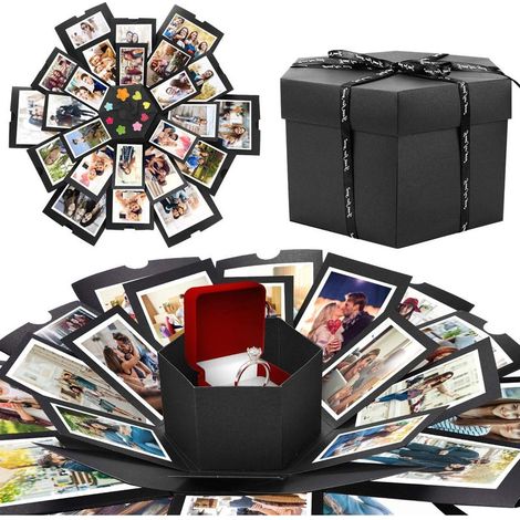 1 Boîte surprise, Album photo scrapbooking DIY, Cadeau fait main anniversaire, Saint-Valentin, mariage, Noël (1/5)