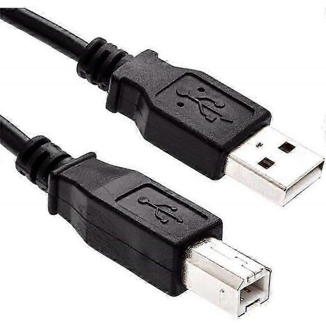 Câble d'imprimante Usb Ineck 18m Ab noir pour toutes les imprimantes Hp, y compris Deskjet Photosmart Laserjet Officejet jet d'encre couleur (1/4)