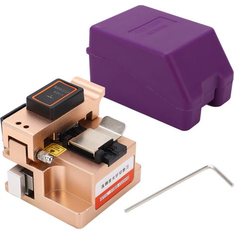 Coupe-fibre automatique 3-en-1 avec retour lame, coupe nette précise, cutter optique doré pour ébavurage rapide (1/5)