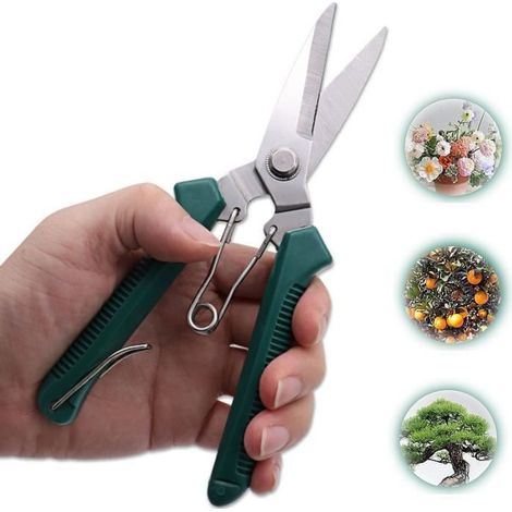 Gartenschere - 19x5,5cm - Edelstahl - Ergonomischer Griff - Sicherheitsverschluss