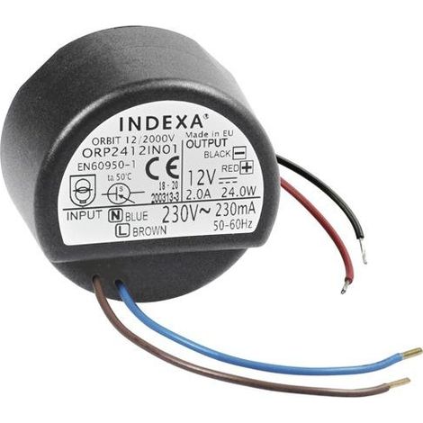 Indexa Alimentation discrète 12 V DC noir 18 W