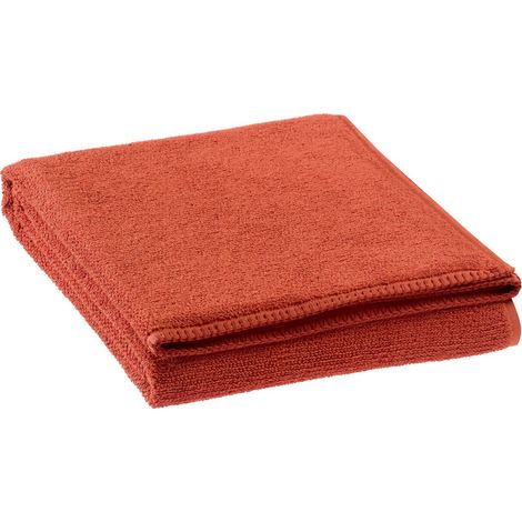 Drap de bain absorbant 100% coton motif grain de riz Rooibos 90 x 150 cm - PANGIVO (1/3)