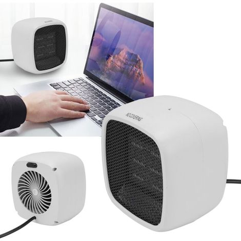 Riscaldatore da tavolo, mini riscaldatore elettrico portatile per piccoli uffici e case, bianco, UE, 220 V (1/5)