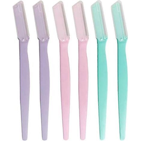 Rasoir à sourcils 6 pièces, tondeuse et épilateur pour le visage, pour raser le duvet et les poils de la lèvre supérieure. (1/5)