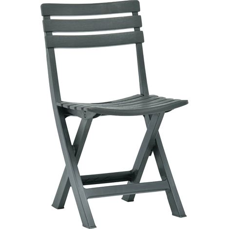 Sedie da Giardino Pieghevoli 2 pz Sedute da esterno in Plastica Verde (1/3)